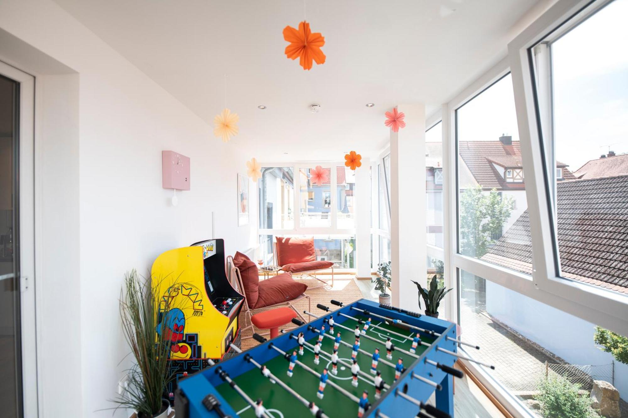 Bunter Hund Apartments - Zentrales Apartment, Parkplatz, Wintergarten, Kinderzimmer Rothenburg ob der Tauber Ngoại thất bức ảnh